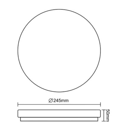 LED fürdőszobai mennyezeti lámpatest OPAL LED/12W/230V átm. 24,5 cm IP44 fehér
