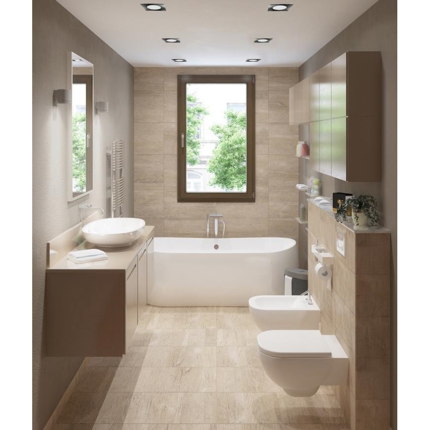 LED fürdőszobai beépíthető lámpatest BONO LED/5W/230V 3000K IP65 matt króm