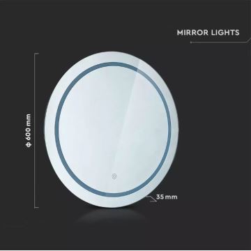 LED Fürdőszobai tükör háttérvilágítással LED/25W/230V 3000/4000/6400K IP44