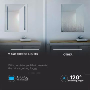 LED Fürdőszobai tükör háttérvilágítással LED/37W/230V IP44