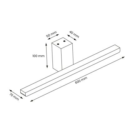 LED Fürdőszobai tükörmegvilágítás ARTEMIS LED/13,8W/230V 4000K 60 cm IP44 ezüst