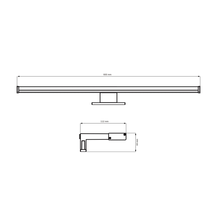 LED Fürdőszobai tükörmegvilágítás ELBA LED/12W/230V 4000K 60 cm IP44 fényezett króm