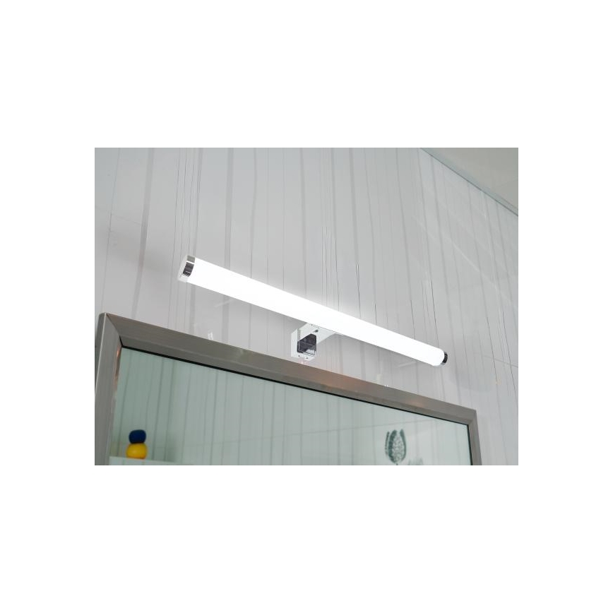 LED fürdőszobai tükörvilágítás, 10 W, 230 V, 45 cm, IP44, fényes króm