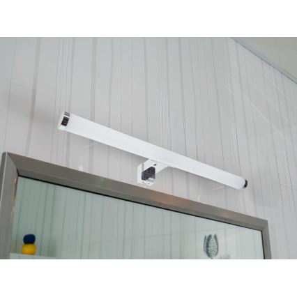 LED fürdőszobai tükörvilágítás, 10 W, 230 V, 45 cm, IP44, fényes króm