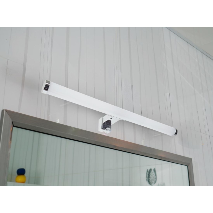 LED fürdőszobai tükörvilágítás, 10 W, 230 V, 45 cm, IP44, fényes króm