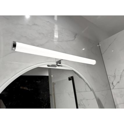 LED fürdőszobai tükörvilágítás, 12W/230V, 59,5 cm, IP44, fényes króm