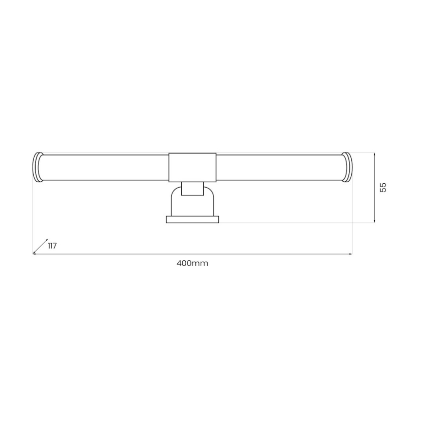 LED fürdőszobai tükörvilágítás 2 az 1-ben APA LED/6W/230V 40 cm IP44 arany