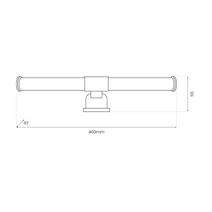 LED fürdőszobai tükörvilágítás APA LED/6W/230V 40 cm IP44 fekete