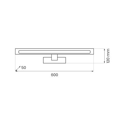 LED fürdőszobai tükörvilágítás KLIMT LED/12W/230V 3000/4000/6000K 60 cm IP44 fehér