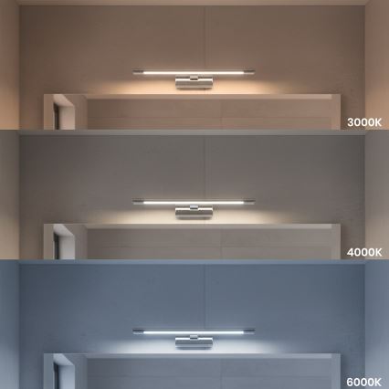 LED fürdőszobai tükörvilágítás KLIMT LED/8W/230V 3000/4000/6000K 40 cm IP44 fényes króm