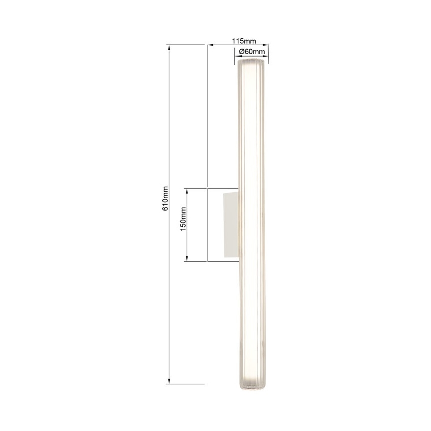 LED fürdőszobai tükörvilágítás LINEA LED/12W/230V 3000/4000/6000K IP44 61 cm fehér