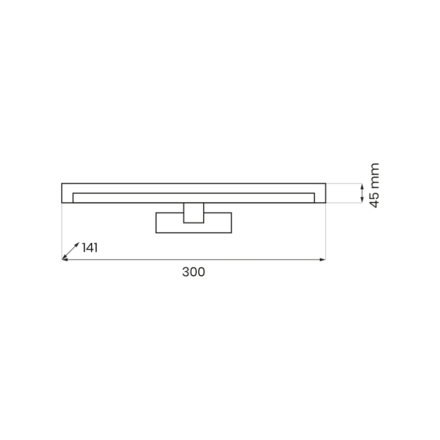 LED fürdőszobai tükörvilágítás MIRORE LED/5W/230V 30 cm IP44 fehér