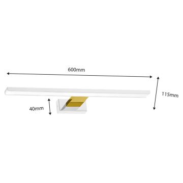 LED Fürdőszobai tükörvilágítás SHINE LED/13,8W/230V IP44 fehér/arany
