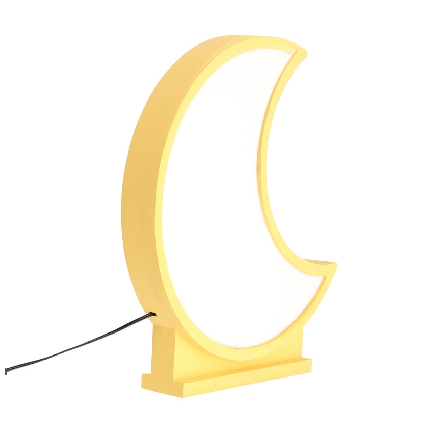 LED gyerek asztali lámpa MOON LED/12W/230V sárga