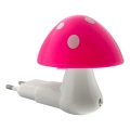 LED Gyerek éjszakai fény szürkületérzékelővel LED/0,5W/230V toadstool