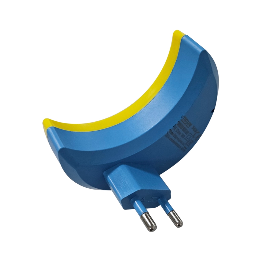 LED Gyermek éjszakai lámpa alkonyatérzékelővel LED/0,5W/230V holdacska