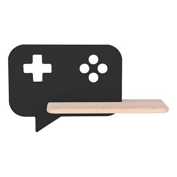 LED Gyerek fali lámpa polccal CONSOLE LED/5W/230V fekete,