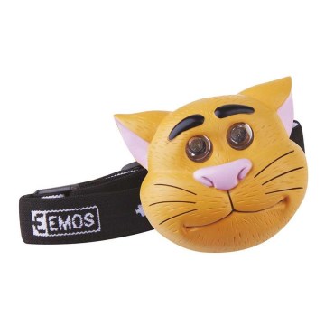 LED Gyerek fejlámpa 2xLED/2xAAA cica