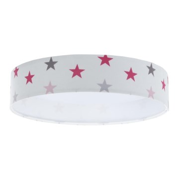 LED Gyerek mennyezeti lámpa GALAXY KIDS LED/24W/230V csillagok fehér/rózsaszín/szürke