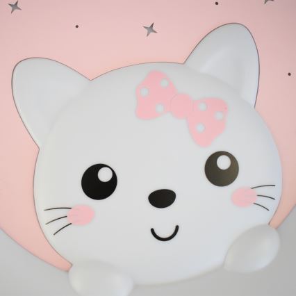 LED Gyerek mennyezeti lámpa MOONCAT LED/34W/230V rózsaszín