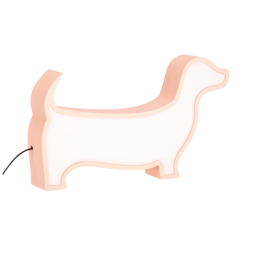 LED gyerekasztali lámpa DOG LED/12W/230V rózsaszín