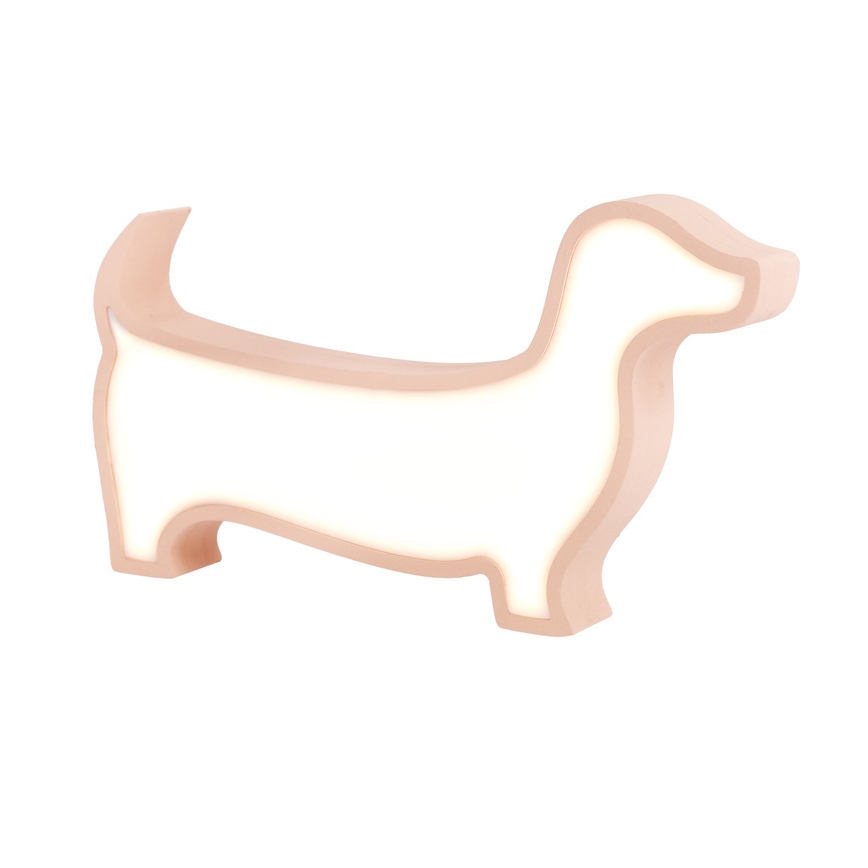 LED gyerekasztali lámpa DOG LED/12W/230V rózsaszín