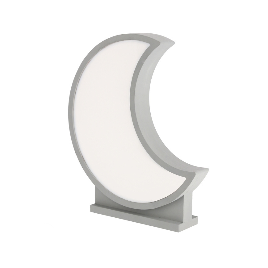 LED gyerekasztali lámpa MOON LED/12W/230V szürke