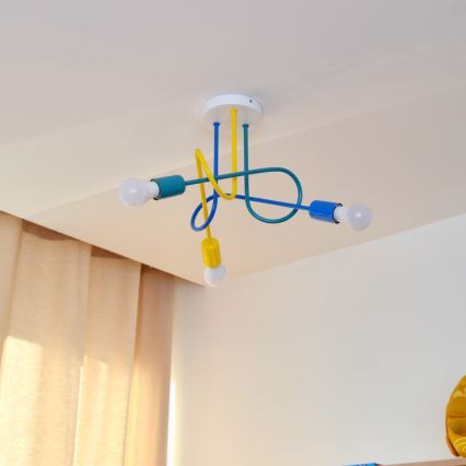 LED gyereklámpa mennyezeti OXFORD 3xE27/15W/230V