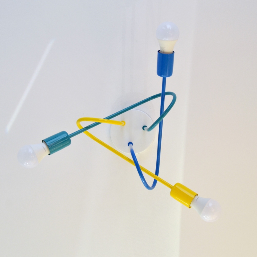 LED gyereklámpa mennyezeti OXFORD 3xE27/15W/230V