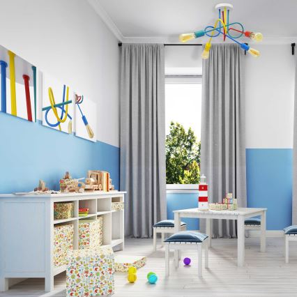 LED Gyerek mennyezeti lámpa OXFORD 4xE27/10W/230V