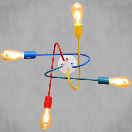 LED Gyerek mennyezeti lámpa OXFORD 4xE27/10W/230V