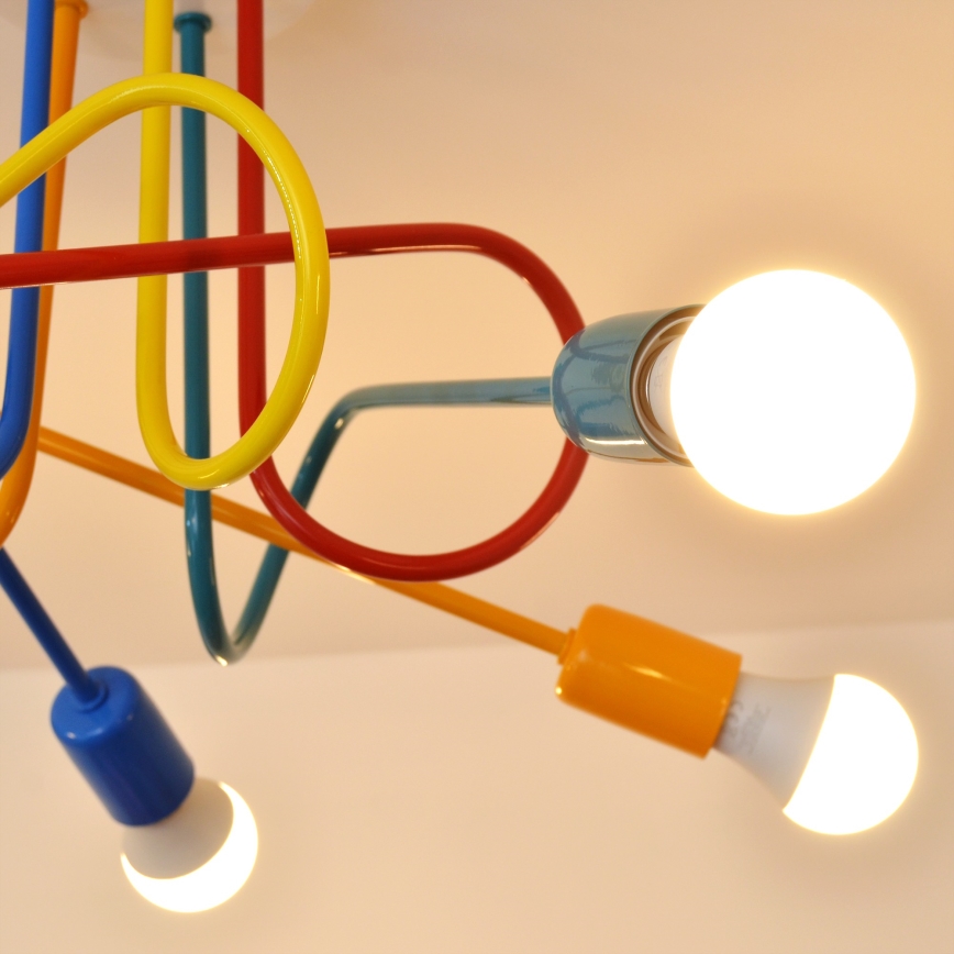 LED gyereklámpa mennyezeti OXFORD 5xE27/15W/230V