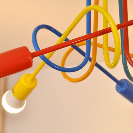 LED gyereklámpa mennyezeti OXFORD 5xE27/15W/230V