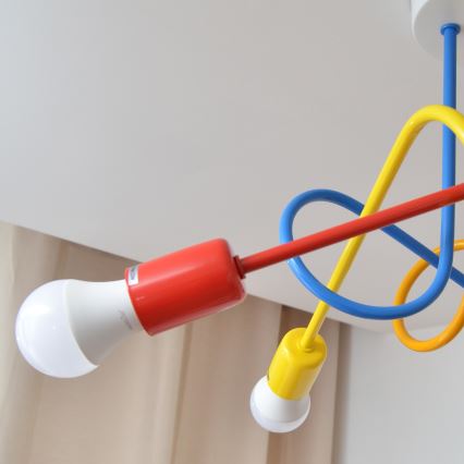 LED gyereklámpa mennyezeti OXFORD 5xE27/15W/230V