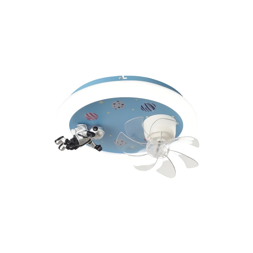 LED, fényerőszabályozható gyermek mennyezeti lámpa ventilátorral LED/48W/230V 3000/4000/6000K kék + távirányító