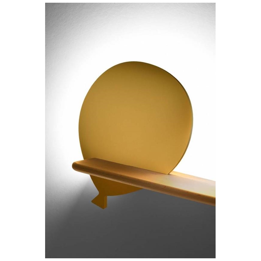 LED Gyerek fali lámpa polccal BALLOON LED/4W/230V sárga/fa,
