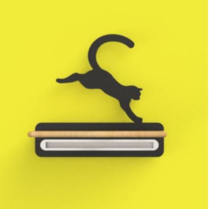 LED Gyerek fali lámpa polccal JUMPING CAT LED/5W/230V,