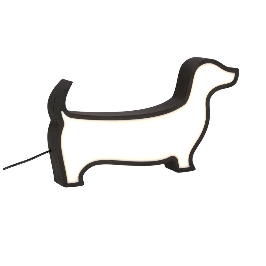 LED gyermek asztali lámpa DOG LED/12W/230V fekete
