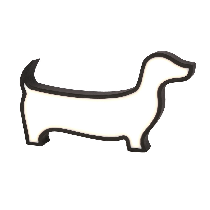 LED gyermek asztali lámpa DOG LED/12W/230V fekete