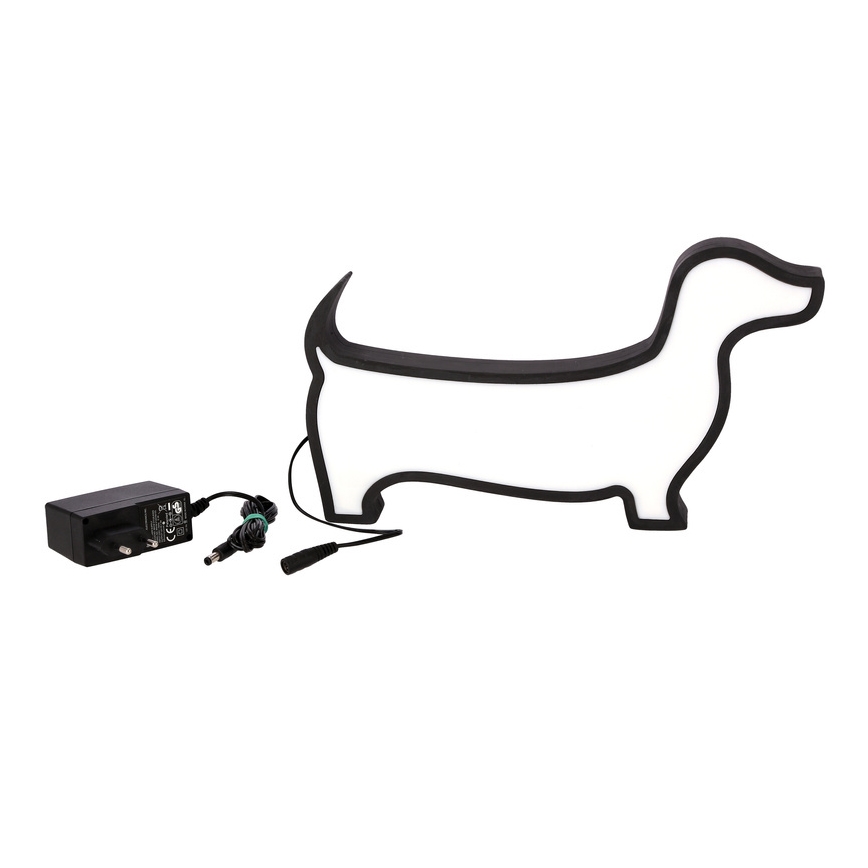 LED gyermek asztali lámpa DOG LED/12W/230V fekete