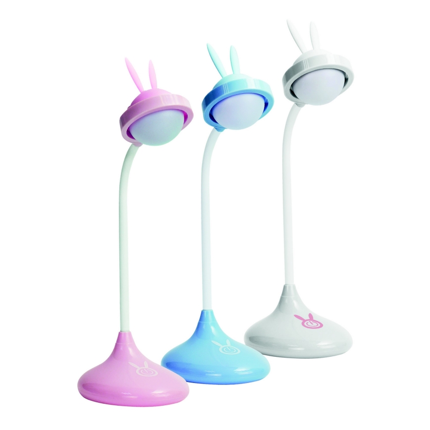 LED gyermek érintőkapcsolós lámpa RABBIT LED / 0,4W / 5V 3000 / 6500K rózsaszín + USB