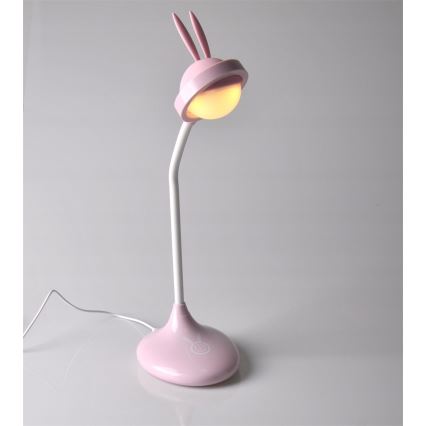 LED gyermek érintőkapcsolós lámpa RABBIT LED / 0,4W / 5V 3000 / 6500K rózsaszín + USB