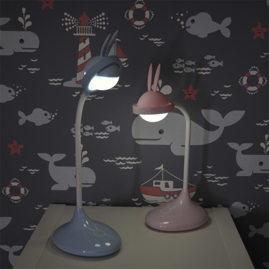 LED gyermek érintőkapcsolós lámpa RABBIT LED / 0,4W / 5V 3000 / 6500K rózsaszín + USB