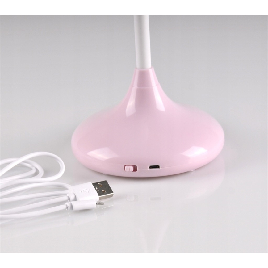 LED gyermek érintőkapcsolós lámpa RABBIT LED / 0,4W / 5V 3000 / 6500K rózsaszín + USB