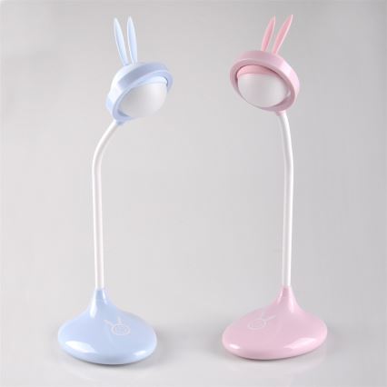 LED gyermek érintőkapcsolós lámpa RABBIT LED / 0,4W / 5V 3000 / 6500K rózsaszín + USB