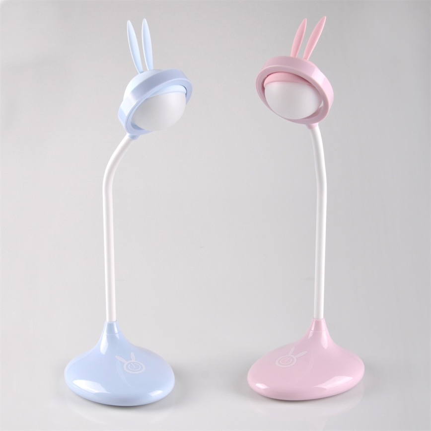 LED gyermek érintőkapcsolós lámpa RABBIT LED / 0,4W / 5V 3000 / 6500K rózsaszín + USB