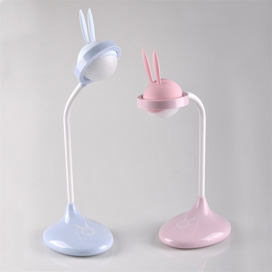 LED gyermek érintőkapcsolós lámpa RABBIT LED / 0,4W / 5V 3000 / 6500K rózsaszín + USB