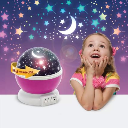 LED Gyermek projektor LED/4W/4xAAA
