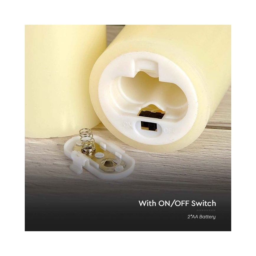 LED Gyertya LED/2xAA meleg fehér 11 cm