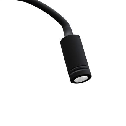 LED hajlítható fali lámpa USB-vel BASE LED/8W+LED/2W/230V fekete